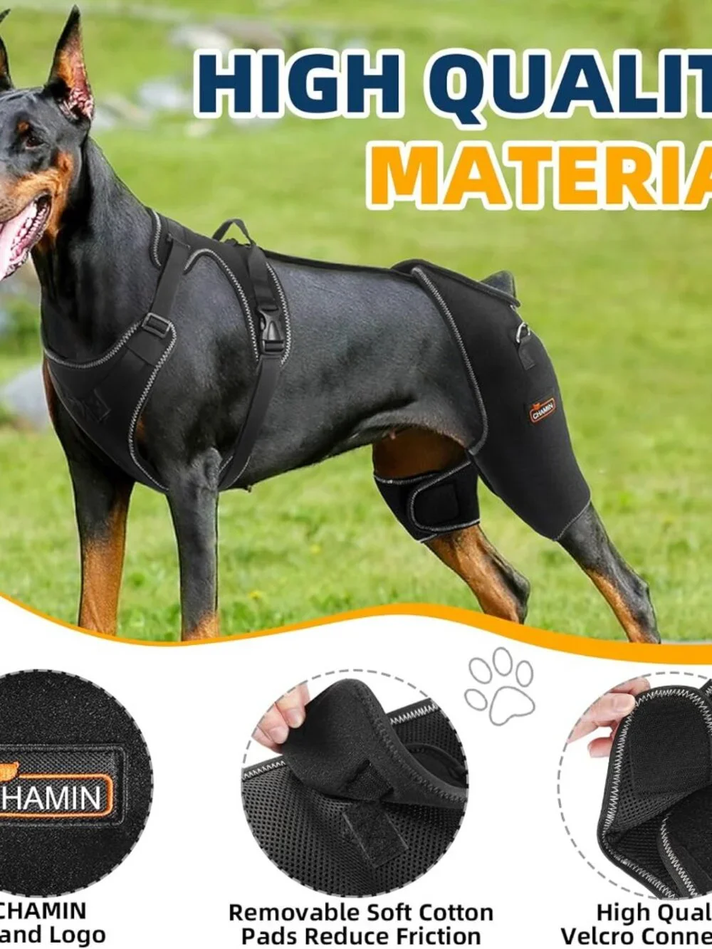 CHAMIN Dog Hip Brace with Back Handheld Design